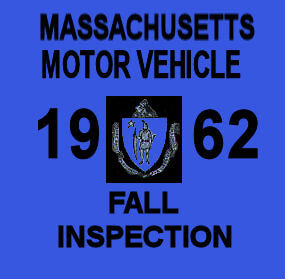 (image for) 1962 Massachusetts FALL INSPECTION Sticker